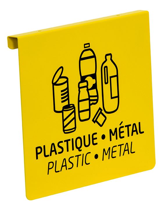 Plaque signalétique de tri Plastique acier jaune colza Rossignol - 56013