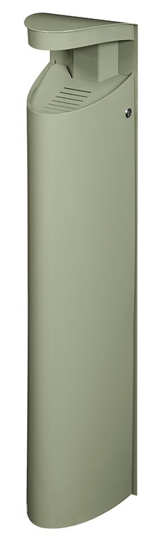 Cendrier sur pied ou mural Koa acier gris ciment 10 L Rossignol - 56495