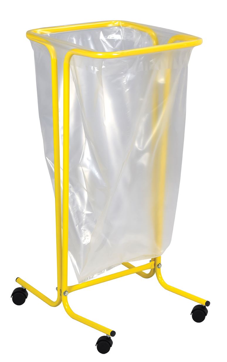 Support sac tubulaire surroulettes acier jaune colza 110 L Rossignol - 57530