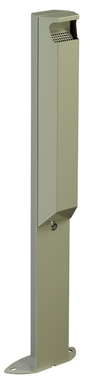 Cendrier sur pied avec serrure acier gris ciment 3 L Rossignol - 56515