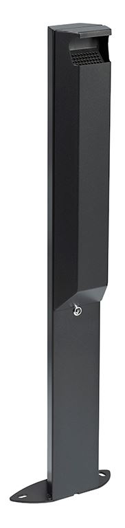 Cendrier sur pied avec serrure acier gris manganèse 3 L Rossignol - 56519