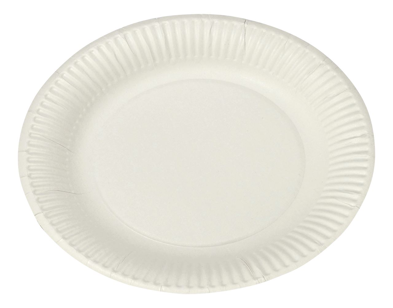 Assiette jetable ronde carton purepate blanc 23 cm x 100