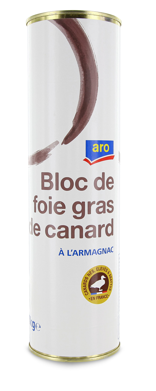 aro Bloc de foie gras de canard boîte 3/2 1 kg