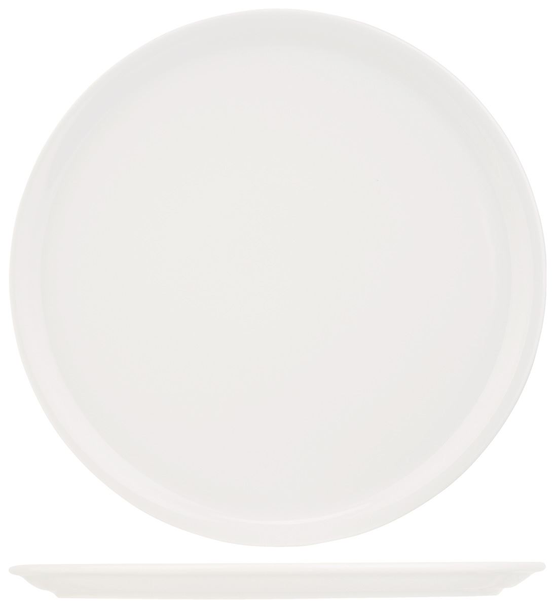 Assiette à pizza ronde porcelaine blanche 31 cm x 6