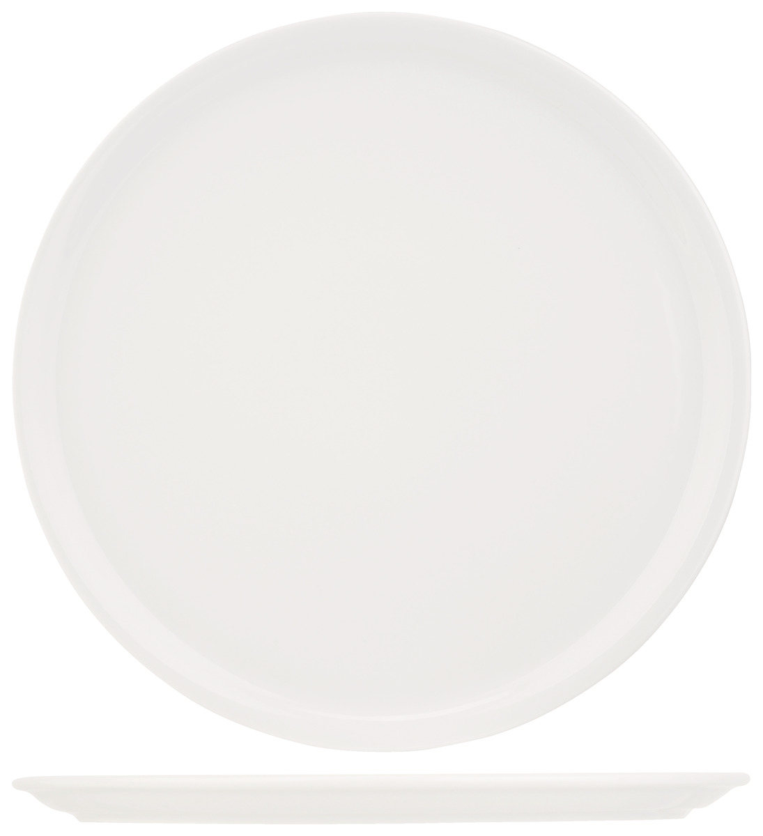 METRO PROFESSIONAL Assiette à pizza ronde porcelaine blanche 33 cm x 6
