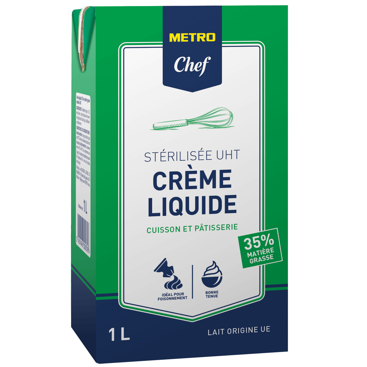 METRO Chef Crème liquide UHT 35% MG 1 L origine UE
