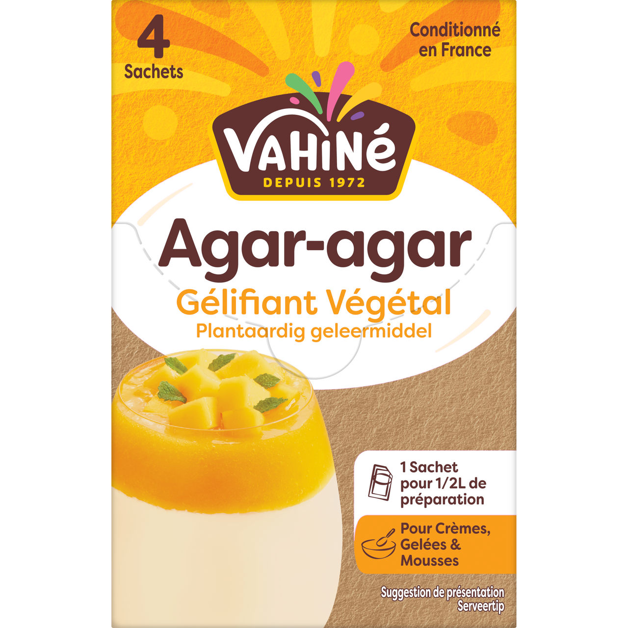 Vahiné Agar gélifiant végétal 4 x 2 g
