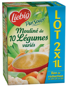 Soupe Mouline 10 Legumes Varies Brique 1 L Liebig Metro