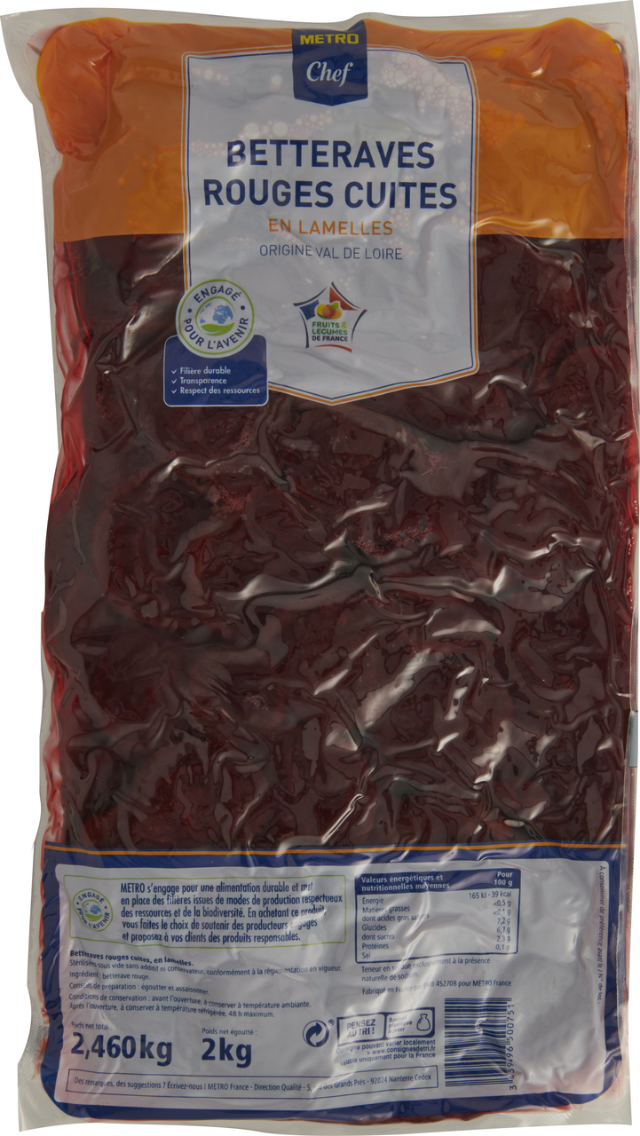 METRO Chef Betterave rouge lamelle 2 kg France