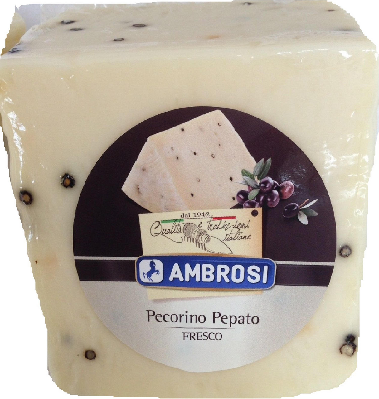 Ambrosi Pecorino Pepato 32% MG 1/8 de meule