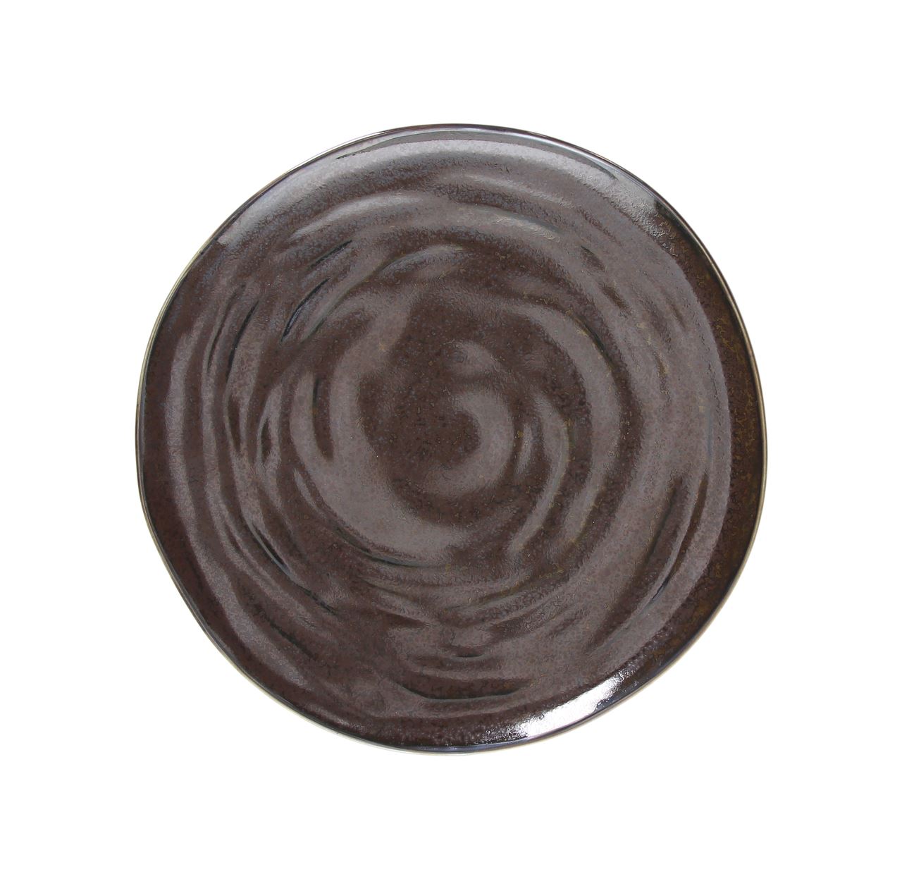 Assiette plate ronde Organica bronze 28 cm Tognana Porcellane