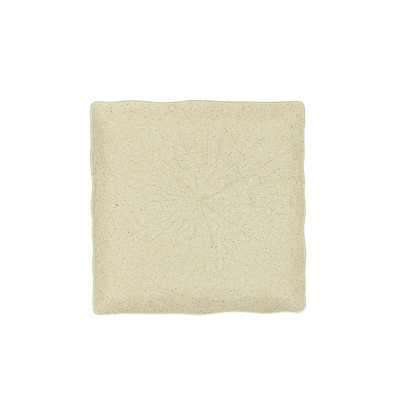 Assiette plate carrée Vulcania sable 25 x 25 cm Tognana Porcellane