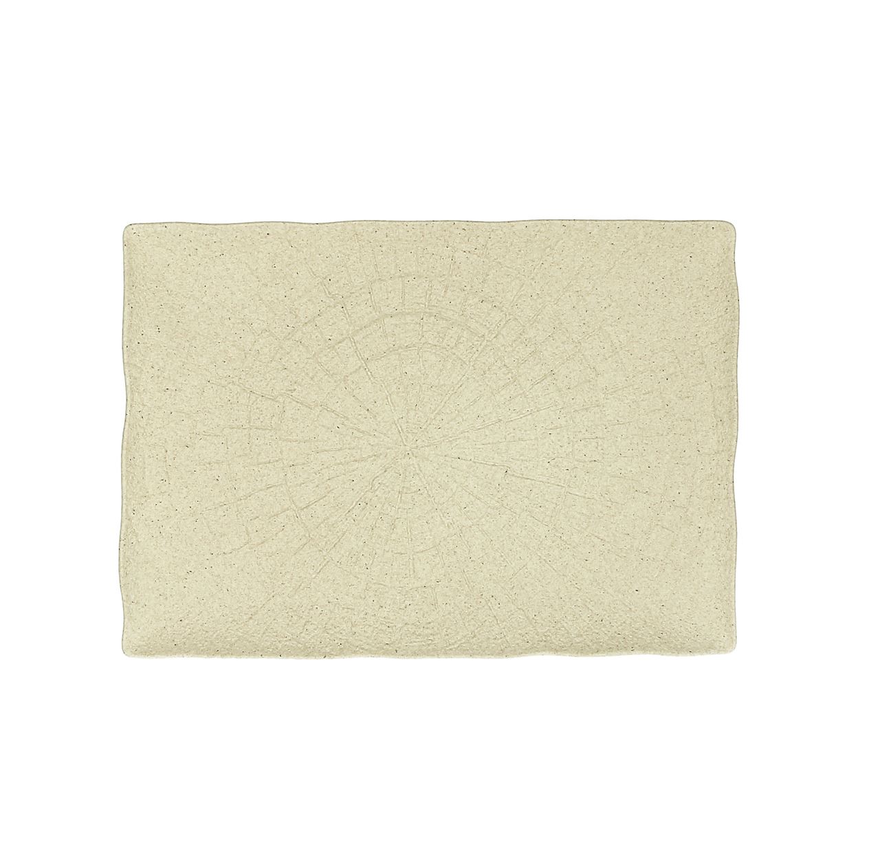 Assiette plate rectangle Vulcania sable 29 x 20 cm Tognana Porcellane