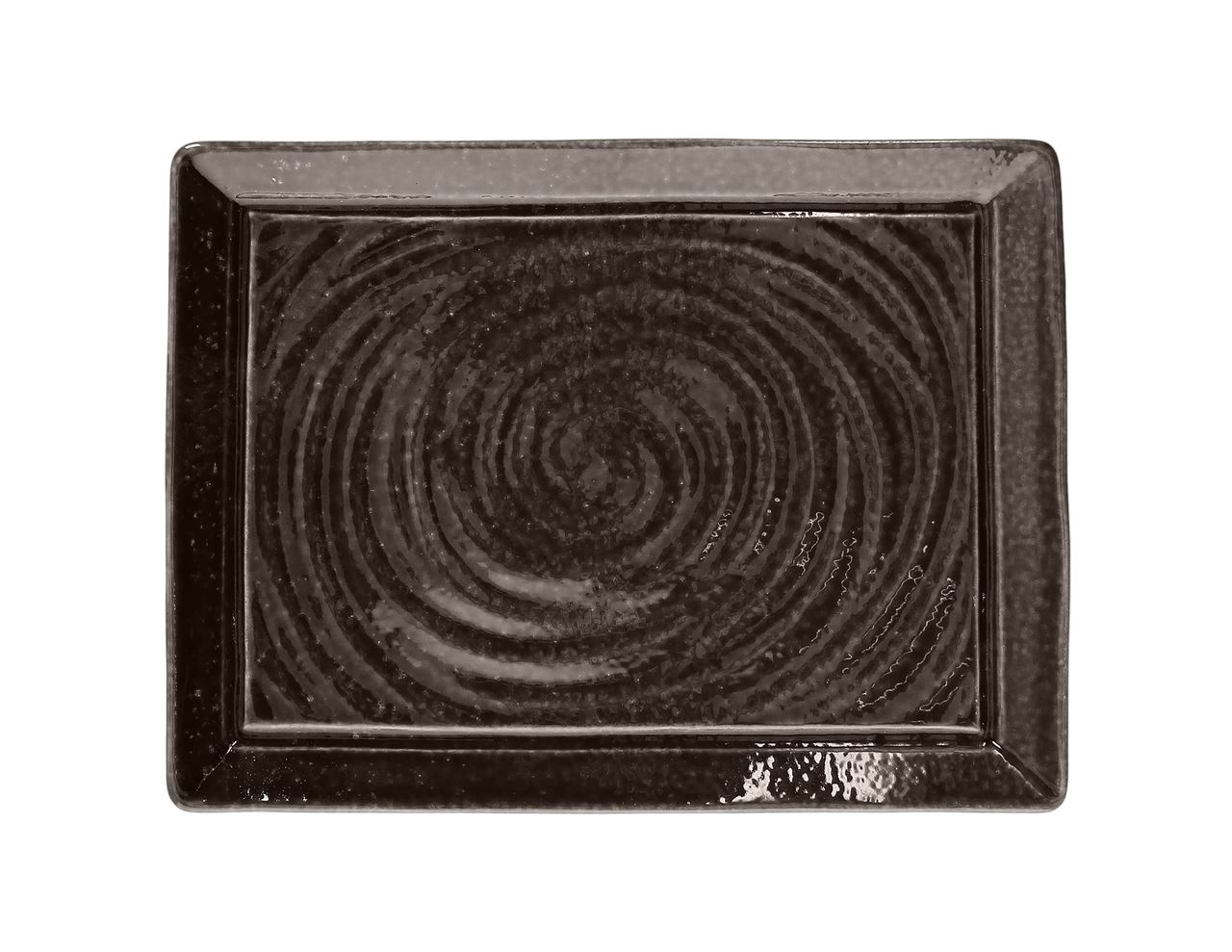 Assiette plate rectangle Organica bronze 34 x 25 cm Tognana Porcellane