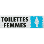 Bequet Plaque de porte Toilettes femme PVC aluminium 5 x 17 cm