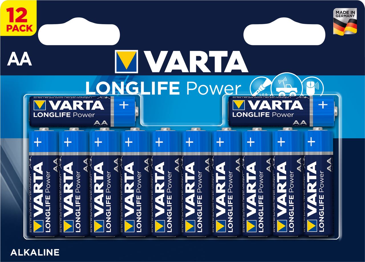 Pile Long Life Power AA x 12 Varta
