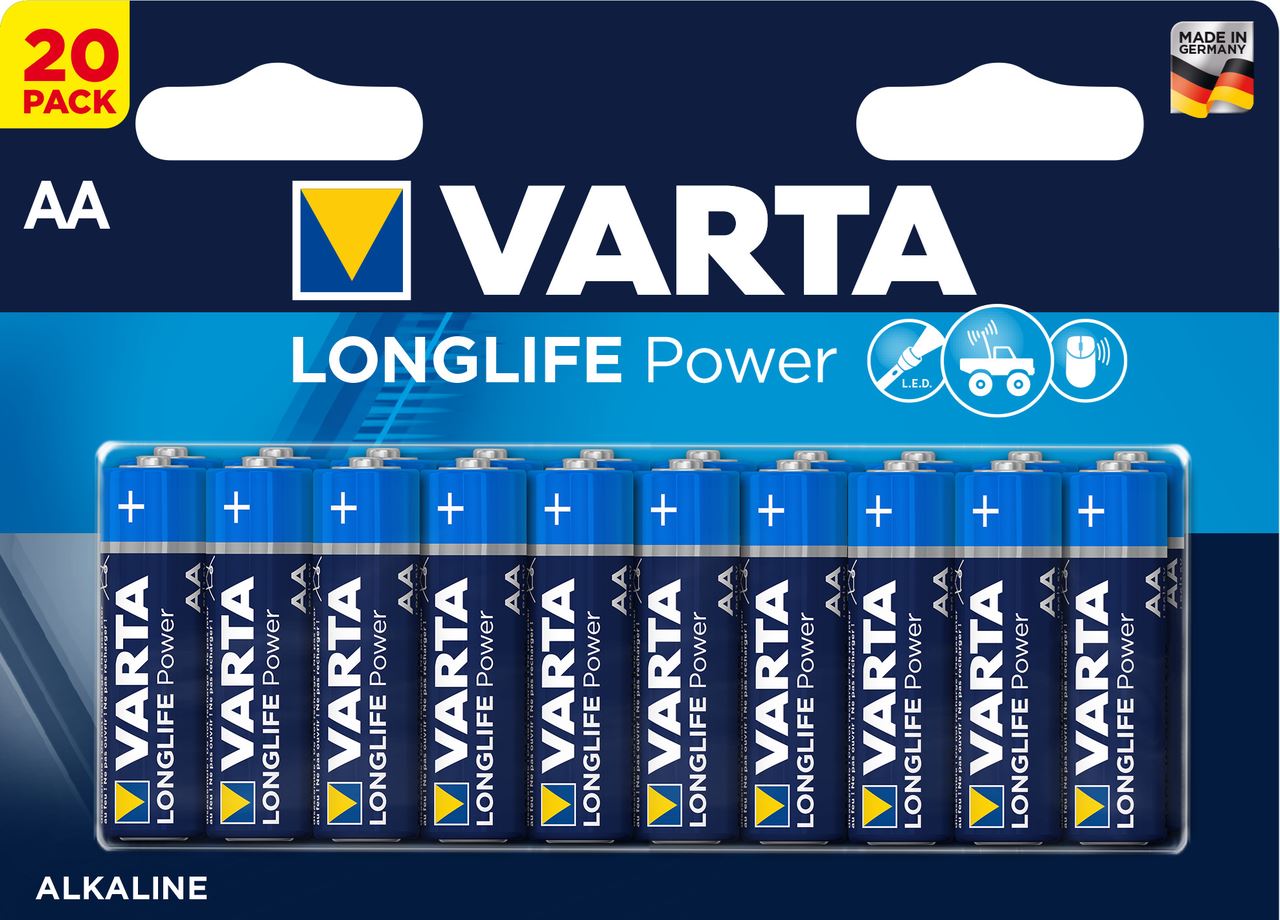 Pile Long Life Power AA x 20 Varta