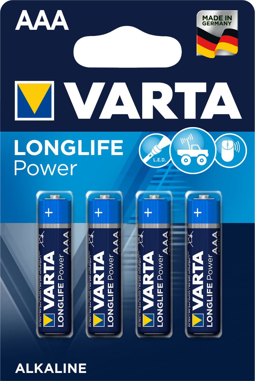Pile Long Life Power AAA x 4 Varta