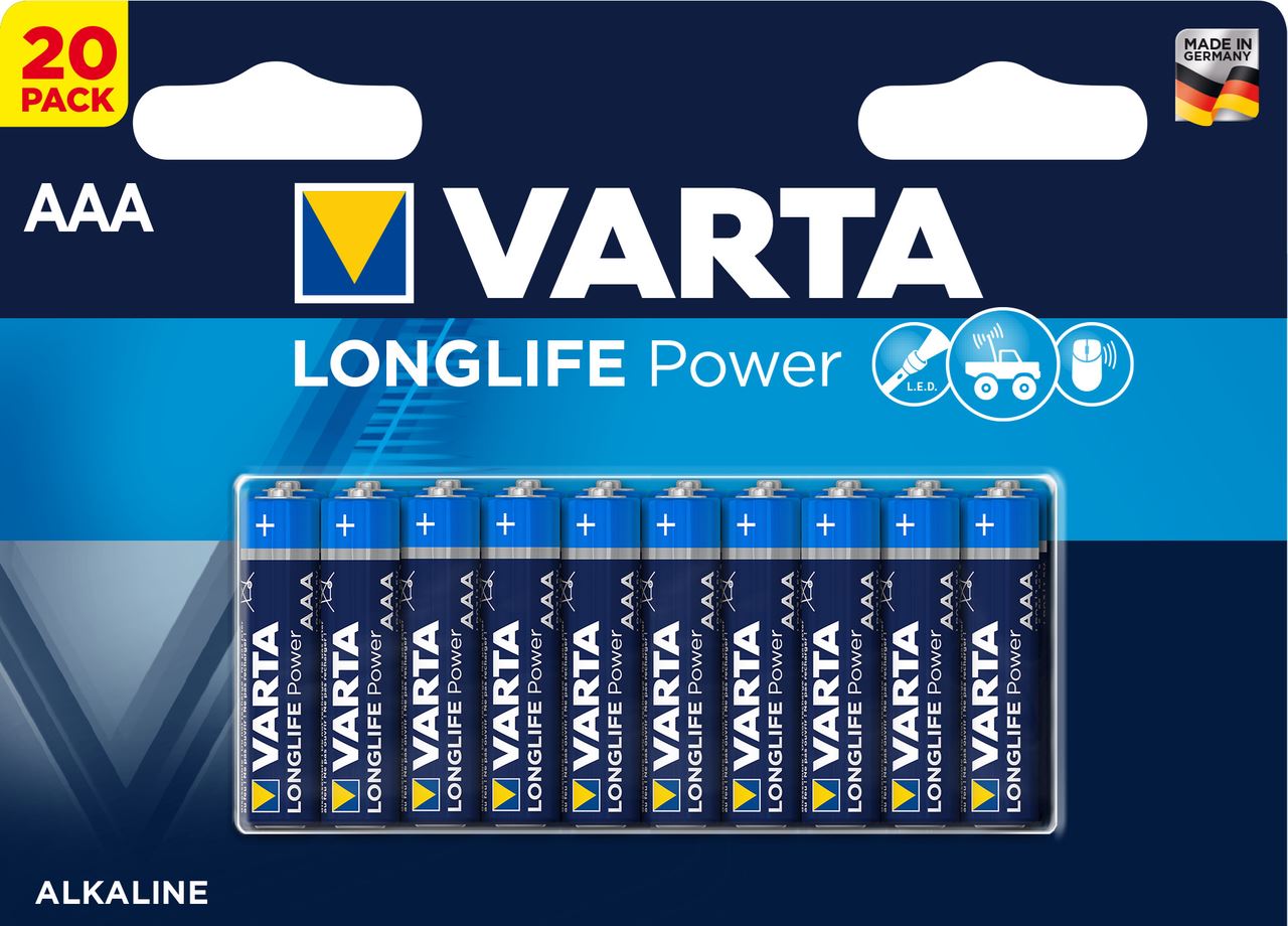 Pile Long Life Power AAA x 20 Varta