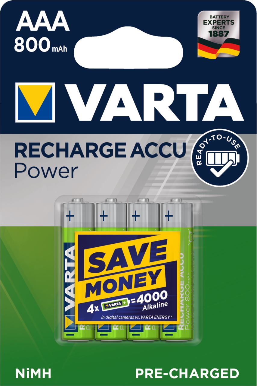 Pile rechargeable Power AAA x 4 Varta