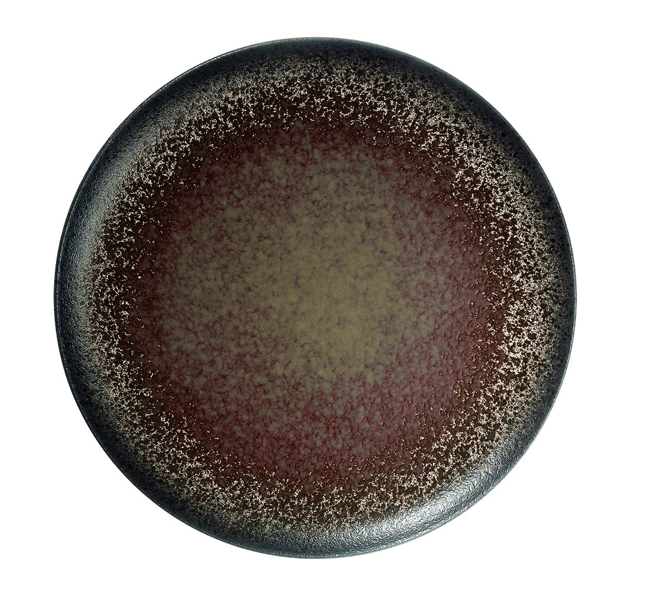 Assiette plate ronde terre ombre 27 cm In Situ