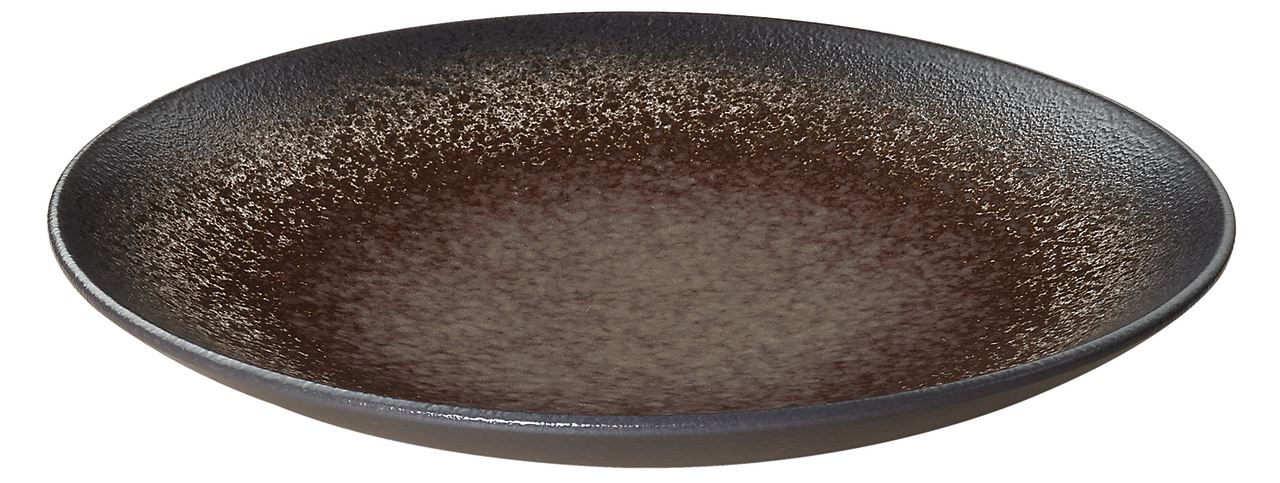 Assiette creuse ronde terre ombre 24.5 cm In Situ