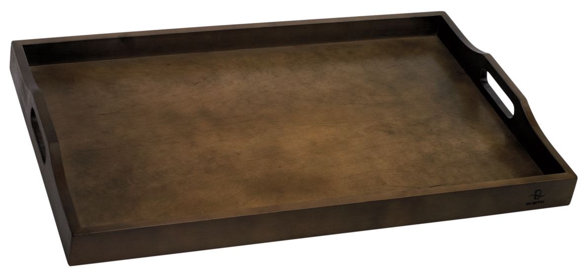 Plateau room service rectangle avec poignées bois 60 x 40 cm In Situ - 063001