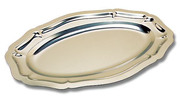 Plat ovale Pompadour inox 40 cm In Situ - 062259