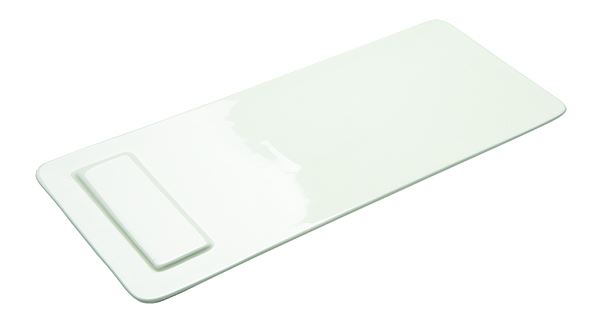 Assiette à tapas rectangle Fest & Team porcelaine blanc 30 x 12 cm In Situ - 050481