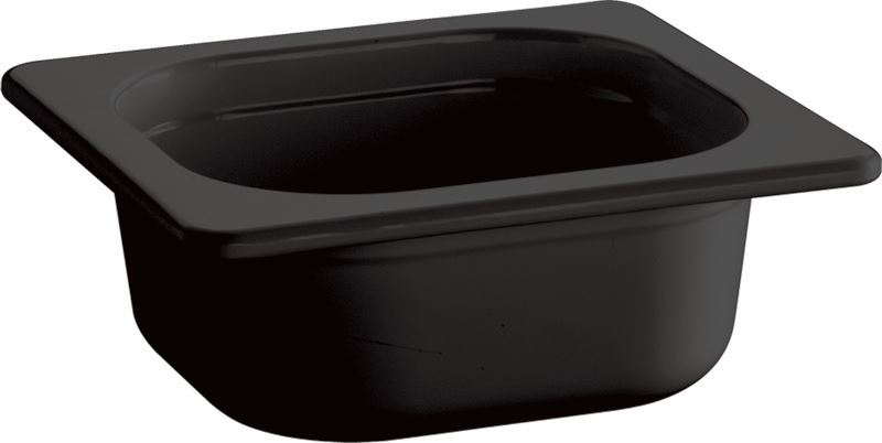 Plat gastro GN 1/6 mélamine noir 6.5 cm In Situ - 403386