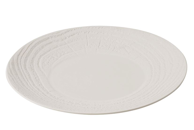 Assiette plate ronde Arborescence porcelaine ivoire 26 cm Revol Porcelaine - 052113