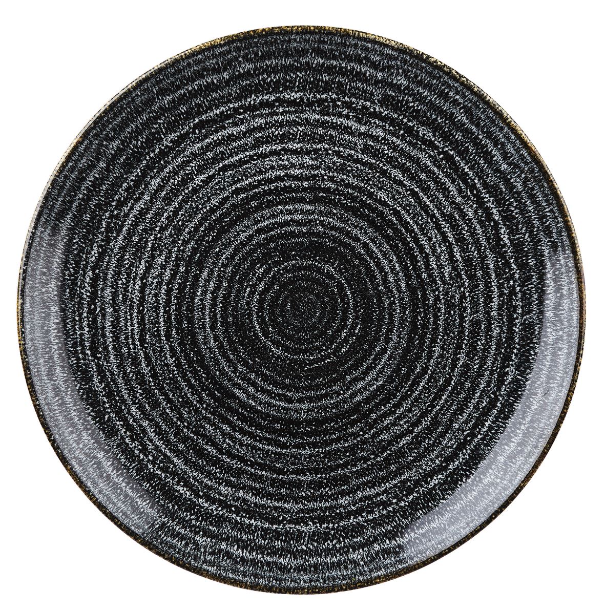Assiette plate ronde Studio Print porcelaine noir 16.5 cm In Situ - 404571