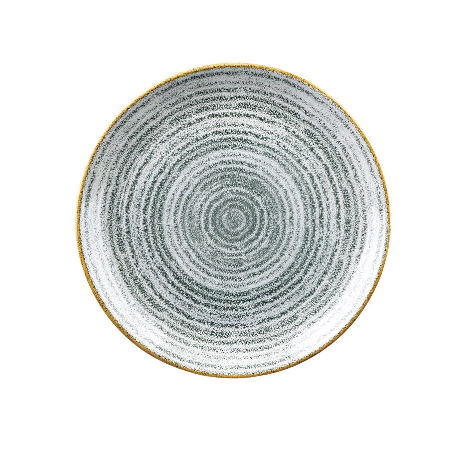 Assiette plate ronde Studio Print porcelaine gris 16.5 cm In Situ - 404730