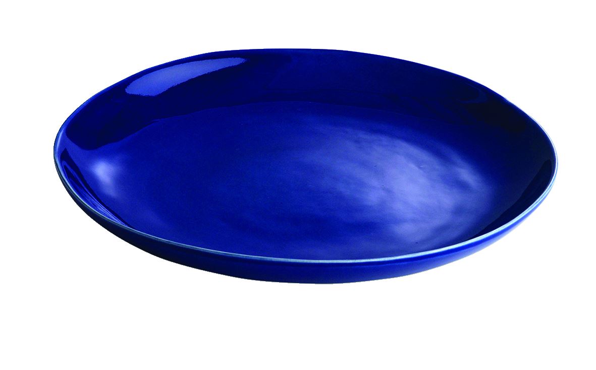 Assiette plate ronde Chic grès bleu 26.5 cm In Situ - 054115