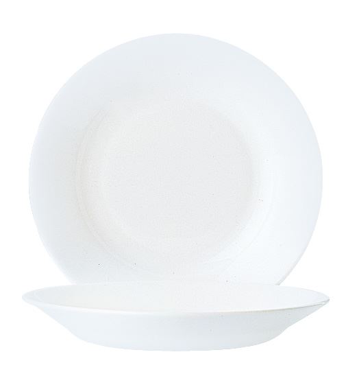 Assiette creuse ronde Restaurant verre blanc 22.5 cm Arcoroc - 552698