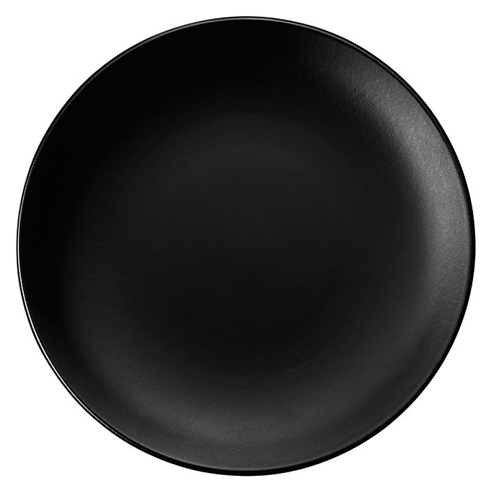 Assiette plate ronde Satine'o porcelaine noir 28 cm In Situ - 054220