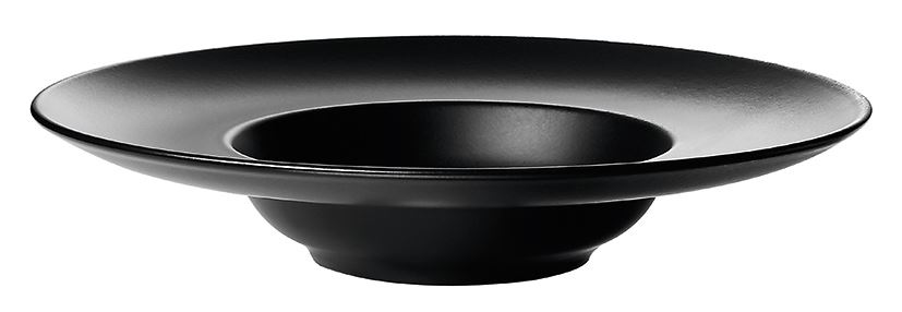 Assiette à risotto rond Satine'O porcelaine noir 27 cm In Situ - 054226