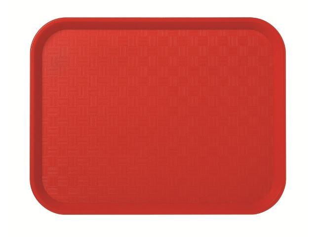 Plateau Fast Food polypropylène rouge 35 x 27 cm In Situ - 274004