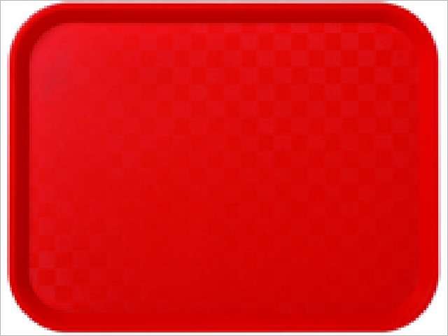 Plateau Self polypropylène rouge 46 x 36 cm In Situ - 275004