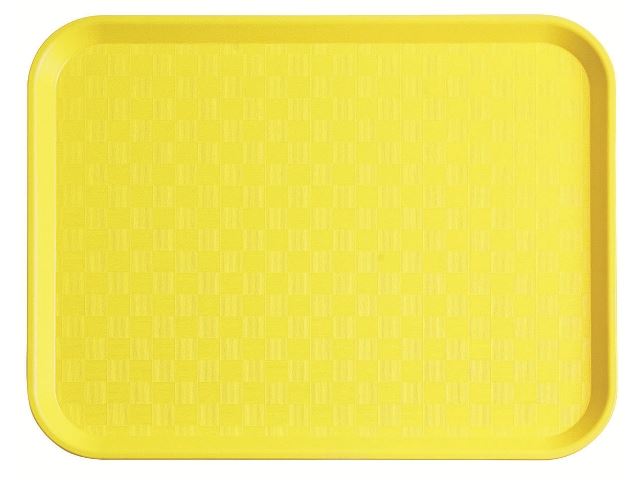 Plateau Fast Food polypropylène jaune 27 x 35 cm In Situ - 275008