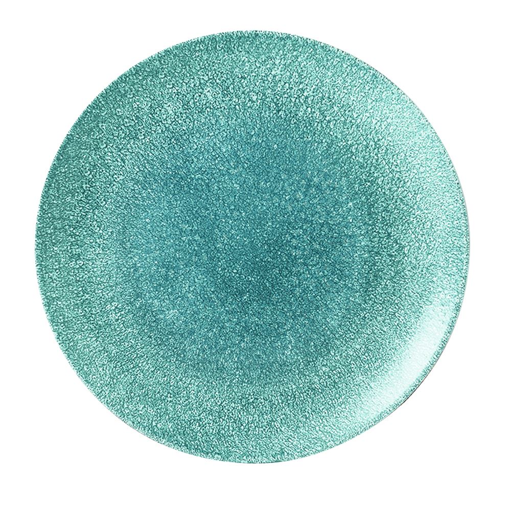 Assiette plate ronde Raku porcelaine topaz 21.7 cm In Situ - 058324