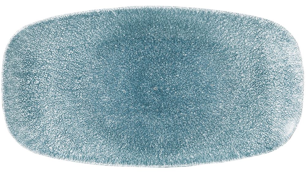 Plat Raku porcelaine topaze 35.5 x 18.9 cm In Situ - 058332