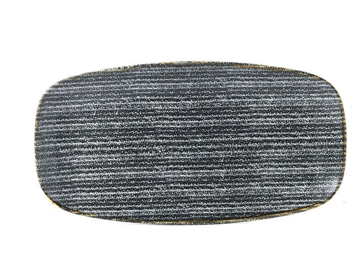 Assiette plate rectangle Oblong Studio Prints porcelaine noir 29.8 x 15.3 cm In Situ - 058358