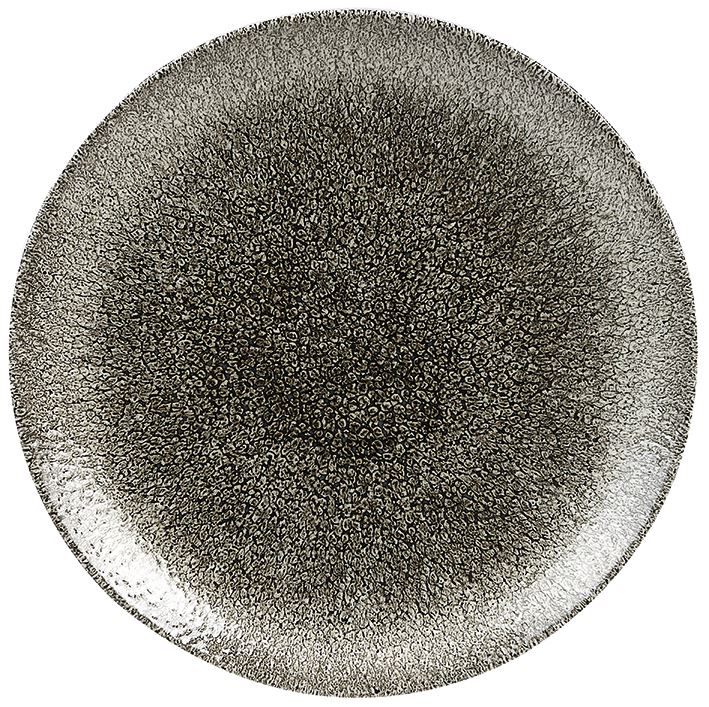 Assiette plate ronde Raku porcelaine noir 26 cm In Situ - 058361