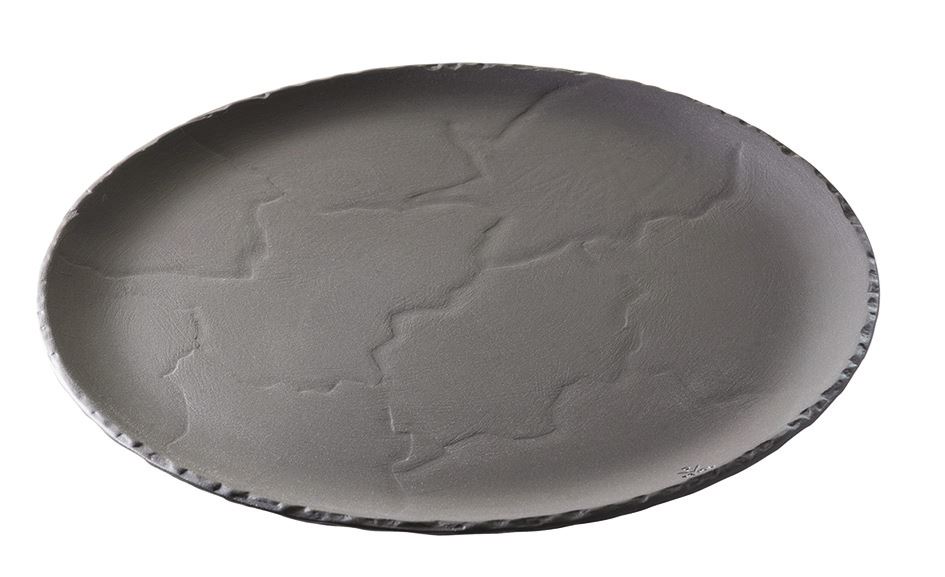 Plateau rond Basalt porcelaine noir 32 cm Revol Porcelaine - 990746