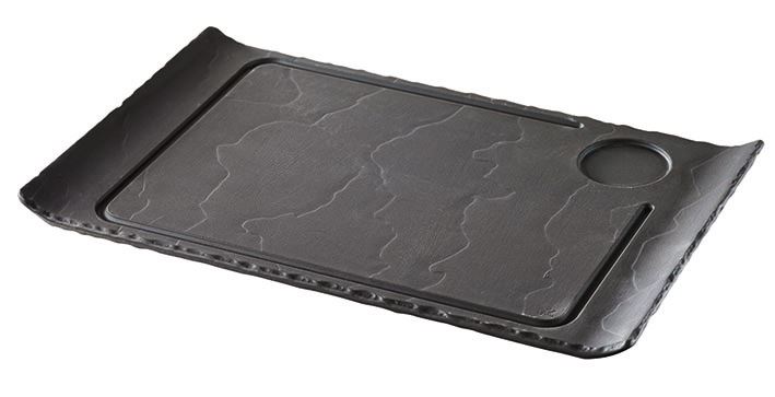 Assiette à steack rectangle Basalt porcelaine noir 24 x 39.5 cm Revol Porcelaine - 990877