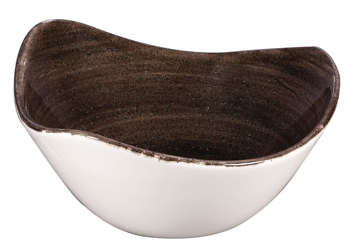 Bol Patina triangle porcelaine noir 15.3 cm In Situ - 058513