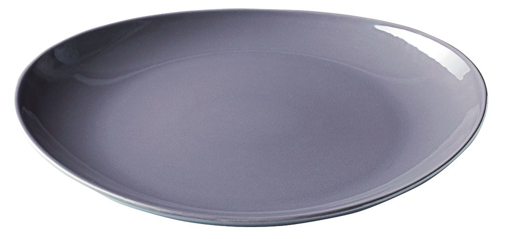 Assiette à steack ovale Talass'O porcelaine gris 28 x 30.5 cm In Situ - 050749