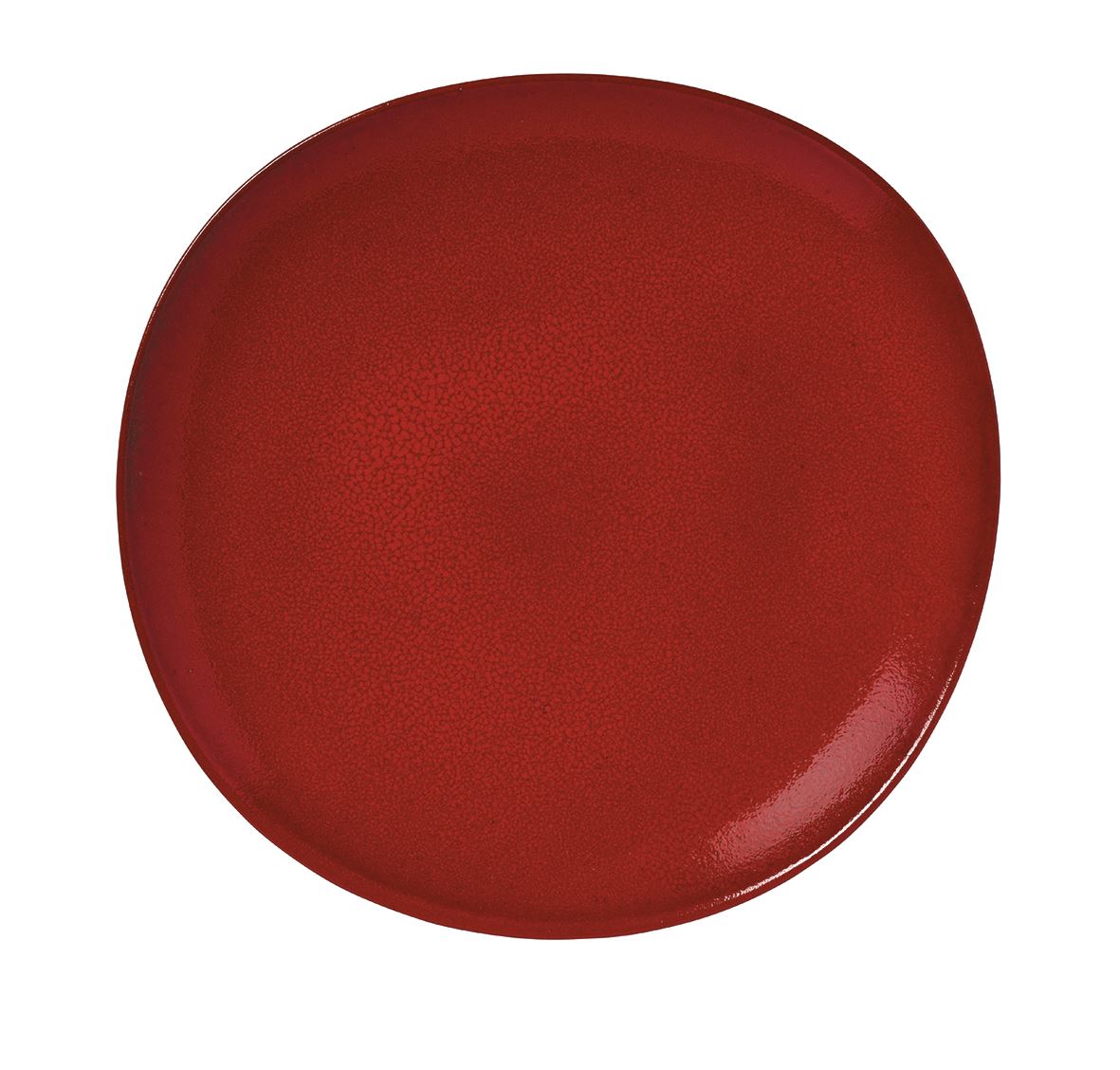 Assiette plate ronde Pimento grès rouge 22 cm In Situ - 050772