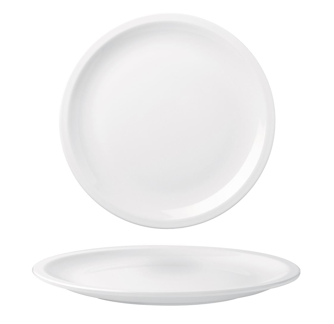 Assiette plate ronde Romus porcelaine blanc 24 cm In Situ - 050547